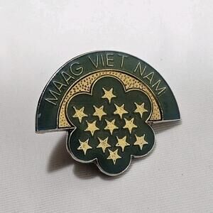 Vintage Vietnam Era MAAG Enamel Military Assistance Advisory Group Hat Lapel Pin